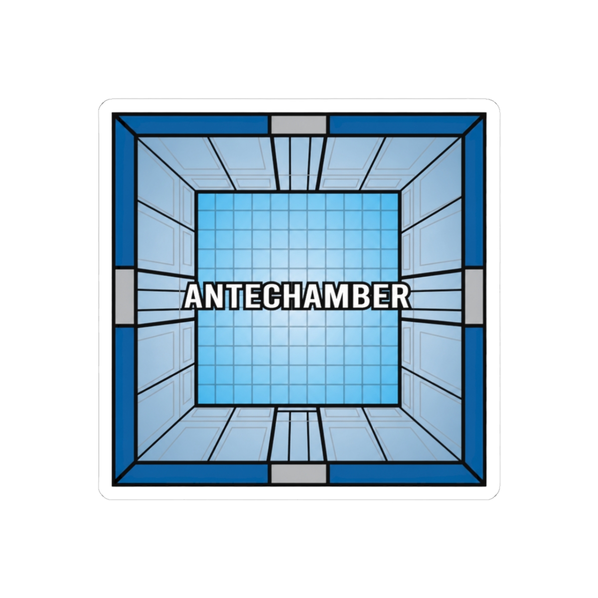 Antechamber Blue Prince Mysterious Gaming Sticker