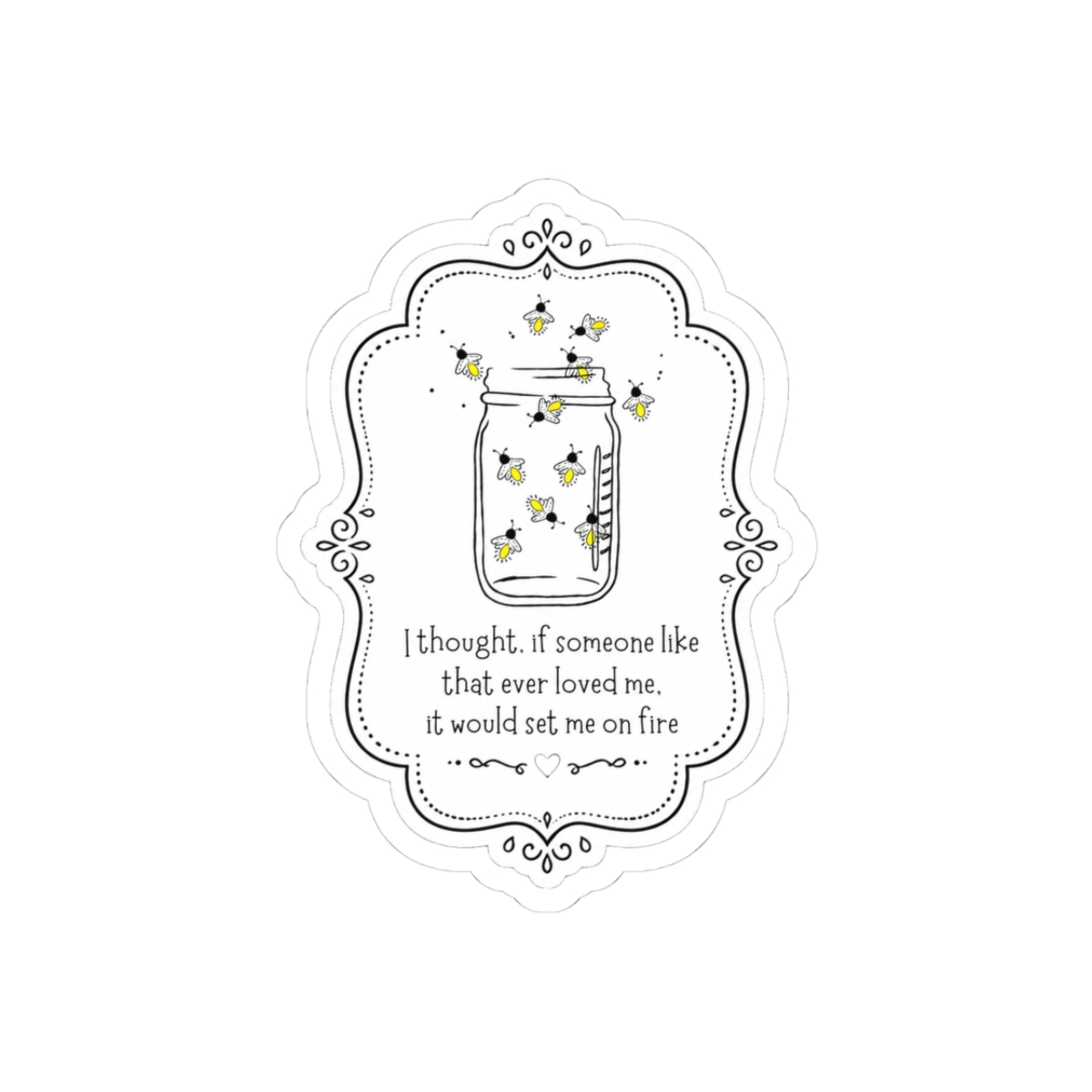 Red, White & Royal Blue Quote Charming Typographic Sticker