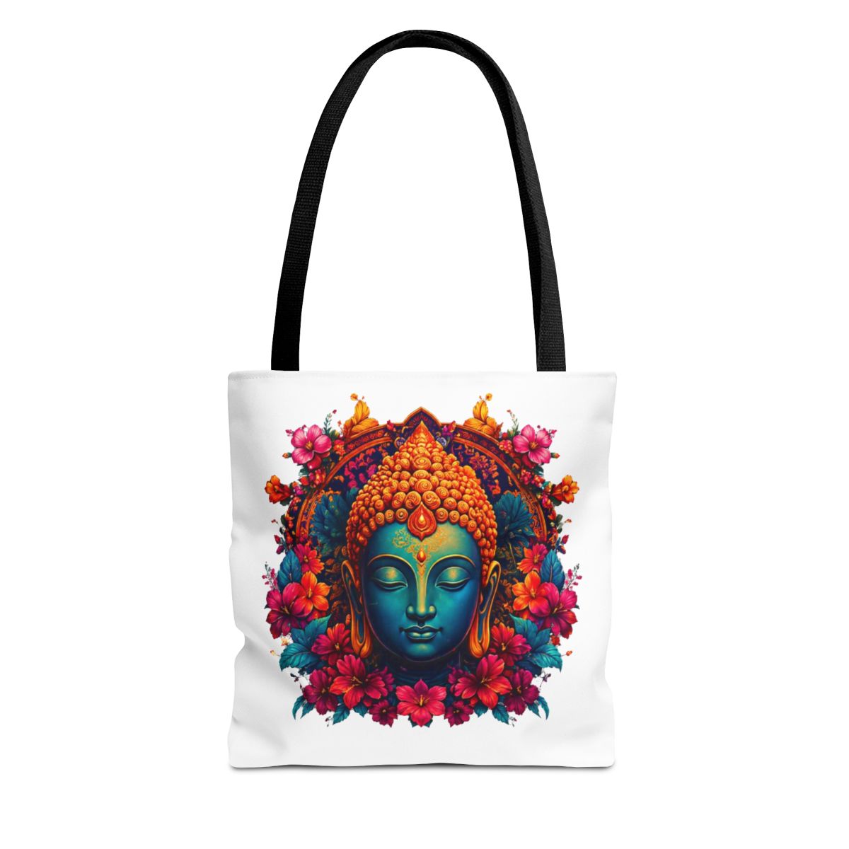 Majestic Blue Buddha Siddhartha Flower Lunch Bag - Zen Reusable Bags