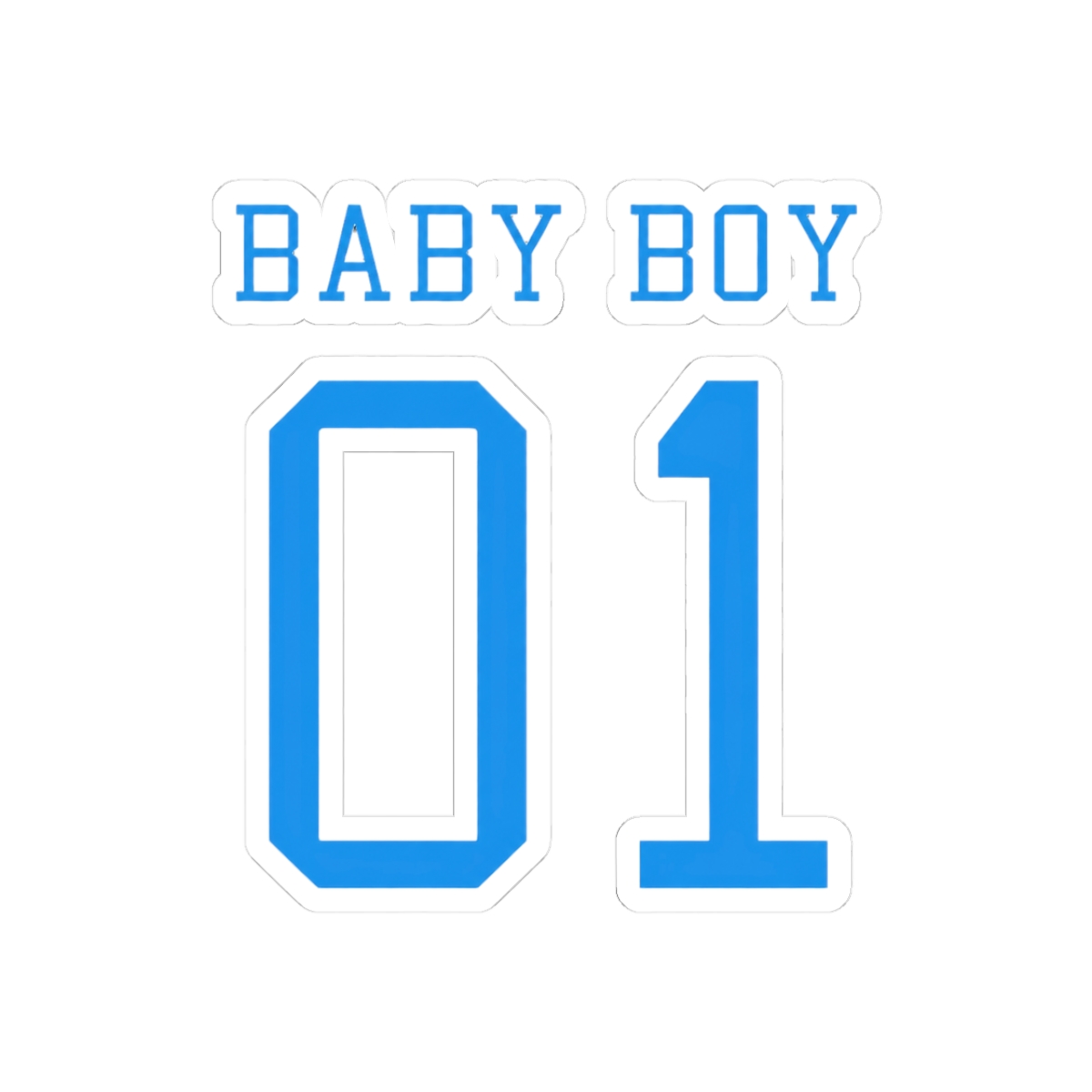 Baby Boy #01 Family Jersey Cute New Parent Sticker