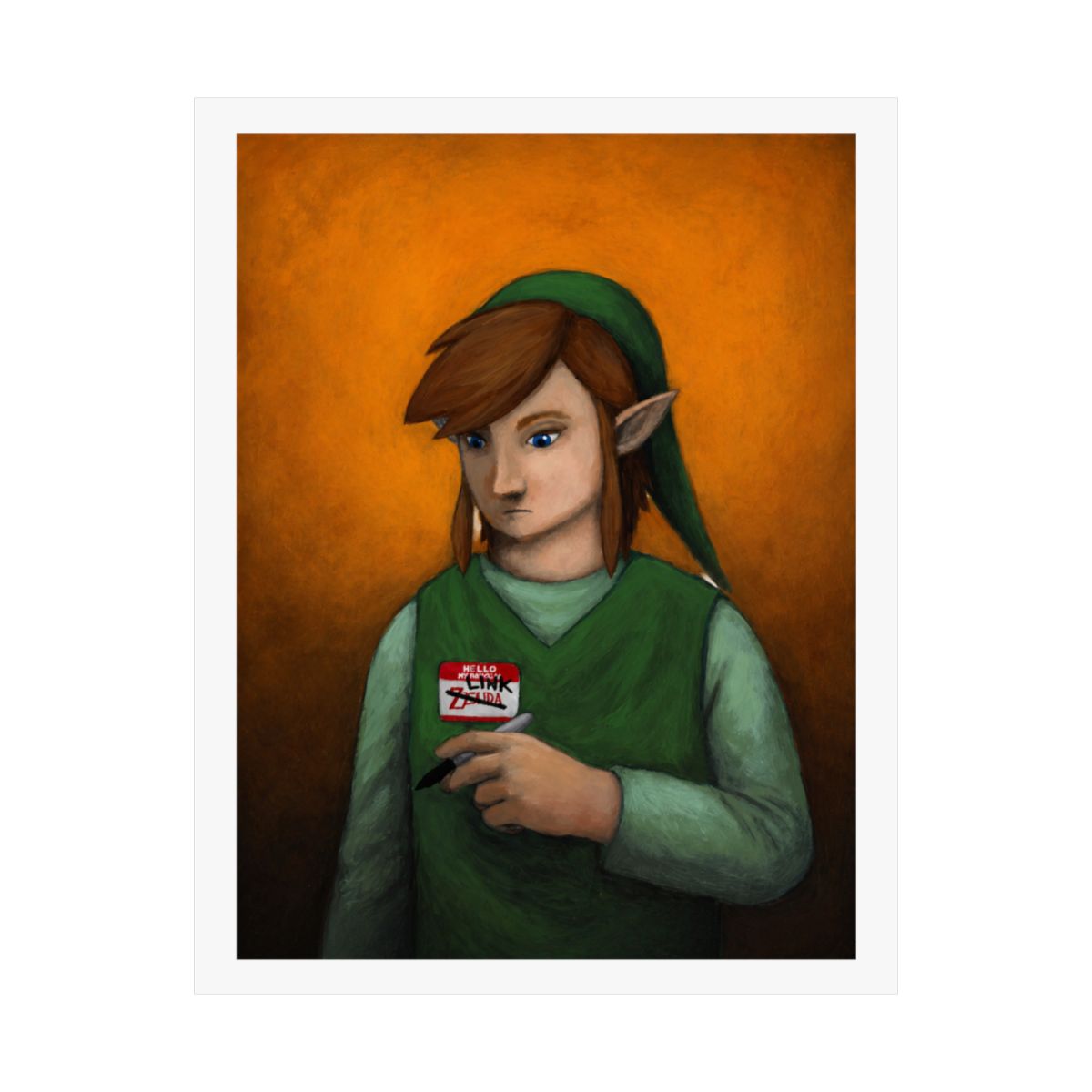 120 Hello, My Name Is Link PRINT by Luke Chueh