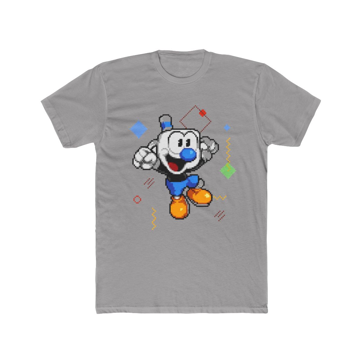 Mighty Cuphead Adventure Pixel Art Mugman Blue Prince T-Shirt