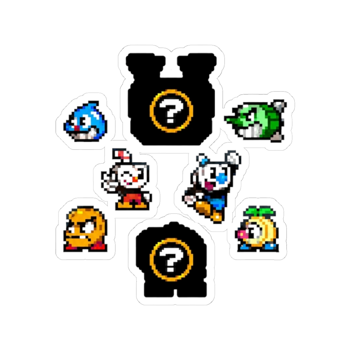 Mighty Cuphead Adventure Puffy Sticker Sheet Blue Prince