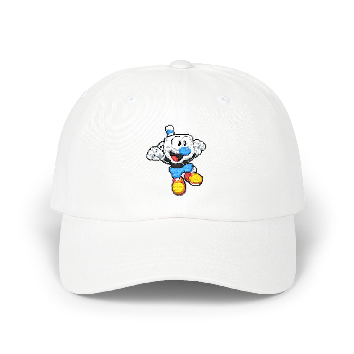 Mighty Cuphead Adventure Mugman Dad Hat | Blue Prince